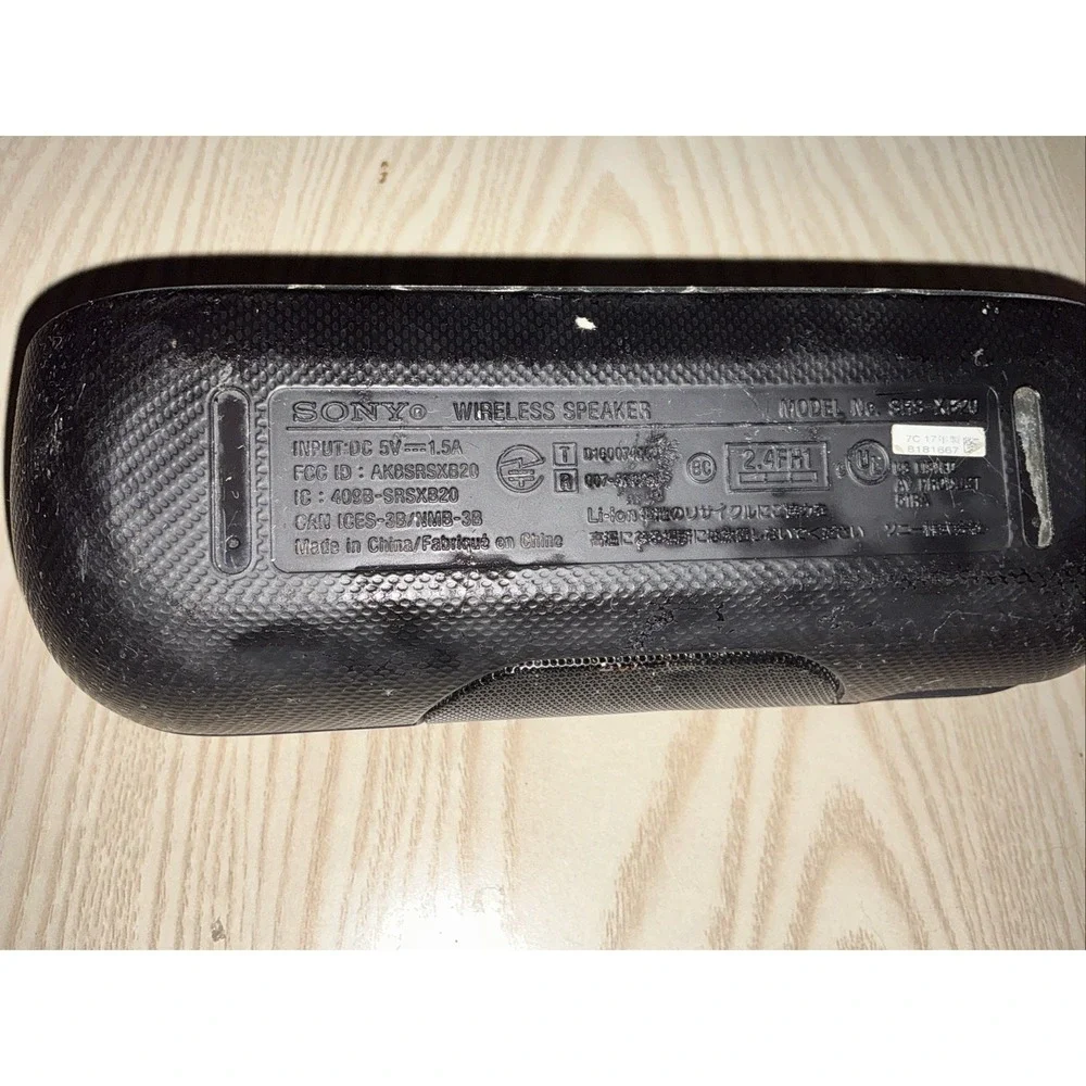Sony SRS-XB20‎ EXTRA BASS Portable Bluetooth Speaker With Light - Black - Tested